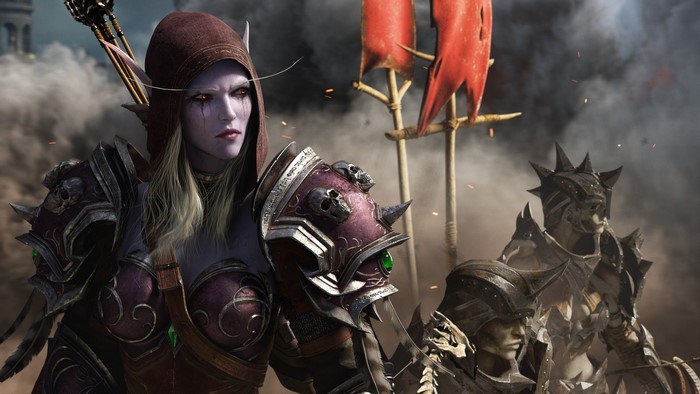 Sylvanas Windrunner and Orcs from World of Warcraft