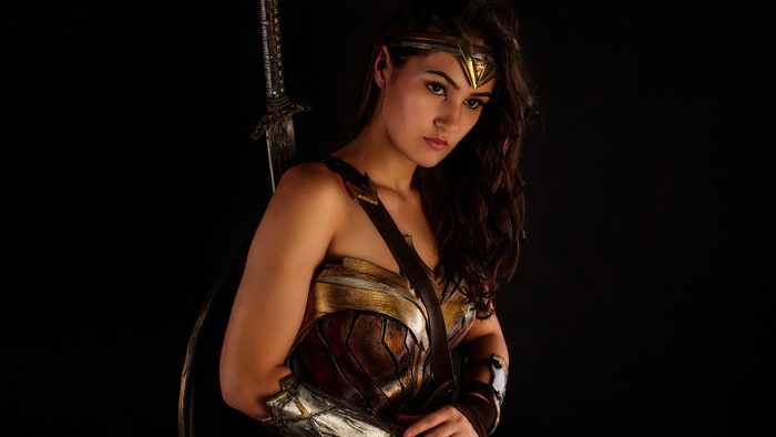 Wonder Woman Cosplay with Sword