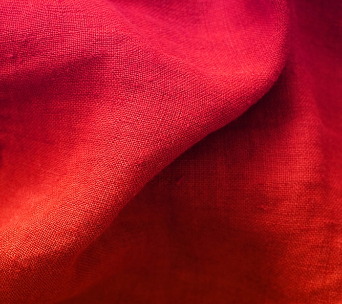 Red Fabric Macro