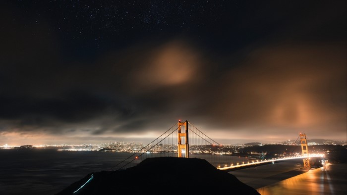 Golden Gate Bridge at Night, San Francisco