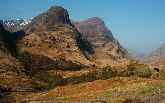The Three Sisters mountains in Glencoe, Scotland