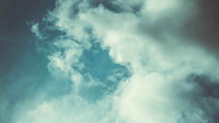 Dark clouds in the sky