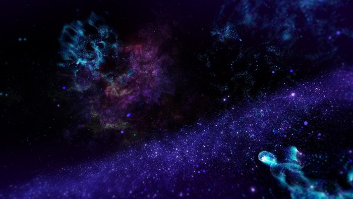 Abstract Cosmic Nebula with Glowing Particles
