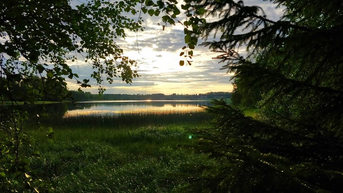 4K Evening Lake Sunset