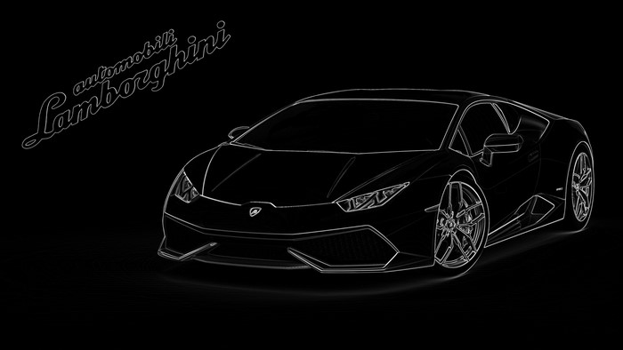 Automobili Lamborghini sports car outline