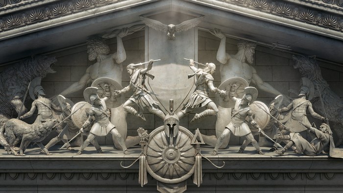 Assassins Creed Odyssey relief sculpture
