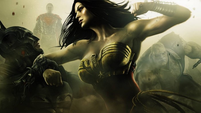 Wonder Woman, Batman, Superman, and Doomsday from Injustice: Gods Among Us