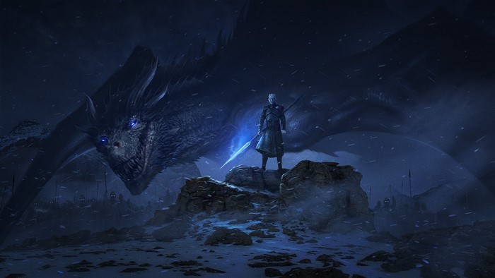 The Night King and dragon from Game of Thrones