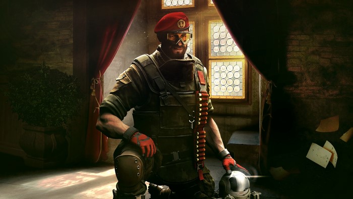 4K Rainbow Six Siege character with ammo belt