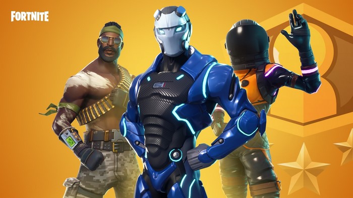 Fortnite characters: Soldier, Robot, and Astronaut
