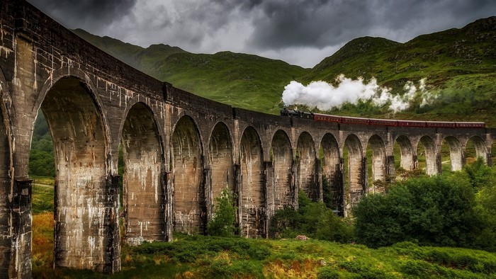 Glenfinnan Railway Viaduct in Scotland