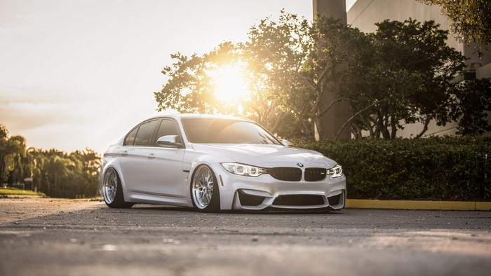 White BMW M3 Sedan on Road