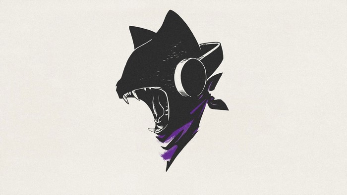 Monstercat logo with headphones and bandana