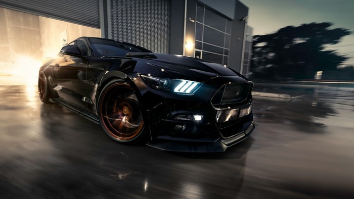 Black Ford Mustang