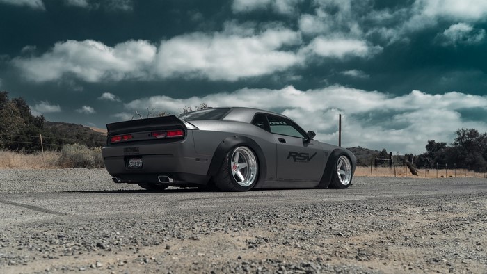 Matte Gray Dodge Challenger Liberty Walk Widebody