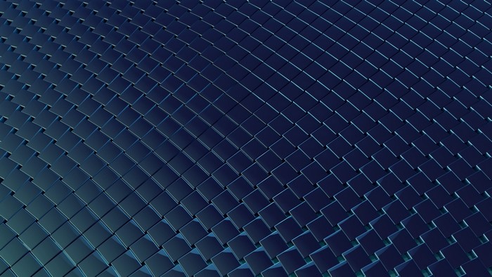Abstract dark blue tiled surface