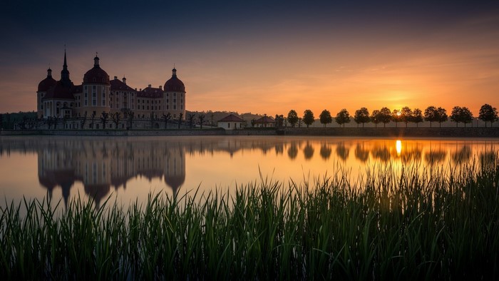 Moritzburg Castle at Sunset