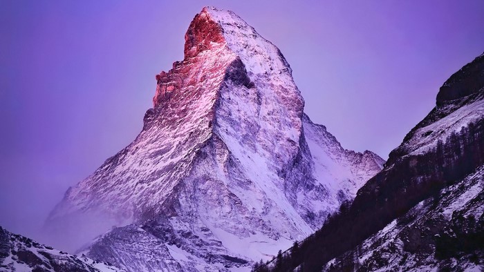 Matterhorn mountain at sunset