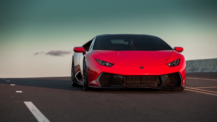 Red Lamborghini Huracan by Vorsteiner