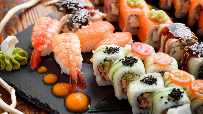 Assortment of Sushi and Rolls