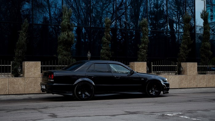 Black Nissan Skyline R34 Sedan