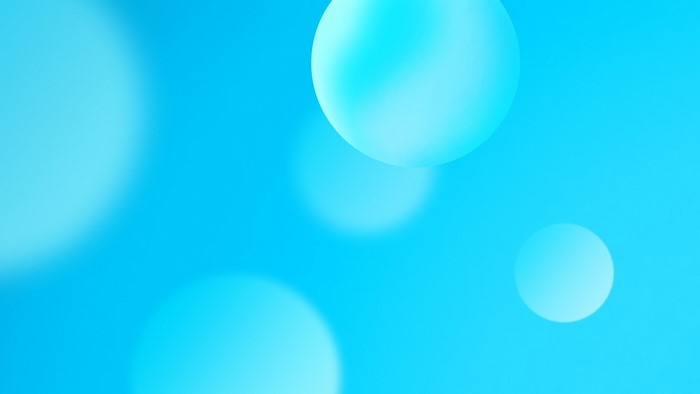 Blue Bubbles Minimalist Abstract
