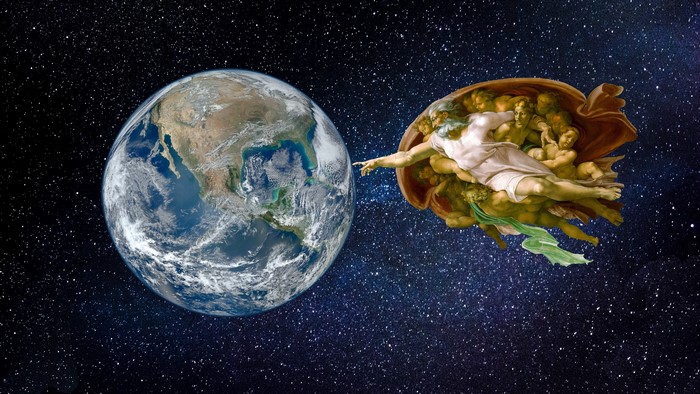 4K Creation of Adam and Earth