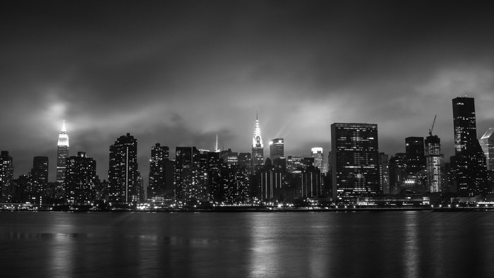 New York City skyline at night