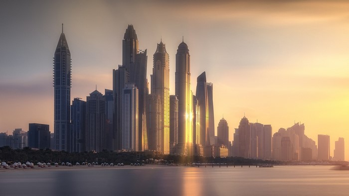 Dubai Skyline at Sunset