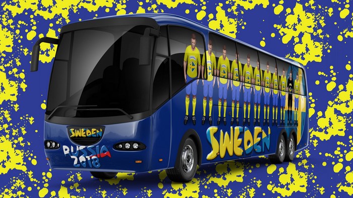 Sweden Bus for Russia 2018 FIFA World Cup