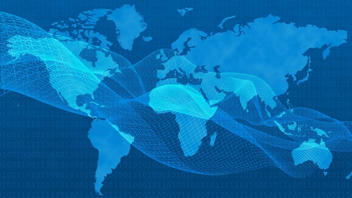 4K World Map Digital Network