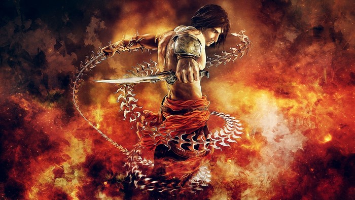 Prince of Persia with a dagger and chain