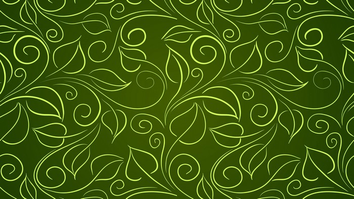 4K Green Floral Swirl Texture