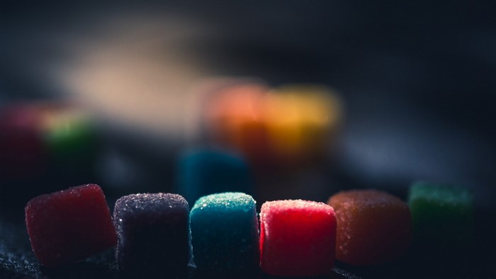 Gummy candies in various colors
