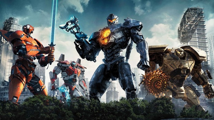 Pacific Rim Jaegers in a City