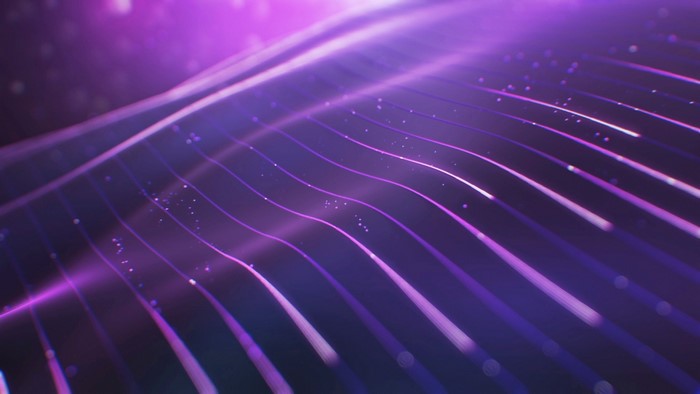 Abstract Purple Wavy Lines with Particles
