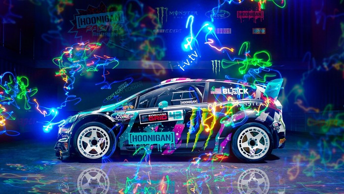 Hoonigan Ford Fiesta with Neon Lights