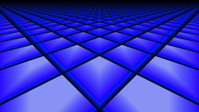 4K Abstract Blue Grid Perspective