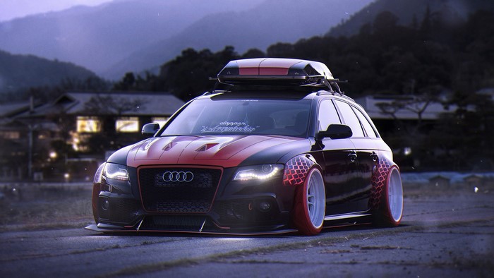 Audi A4 Avant with custom modifications