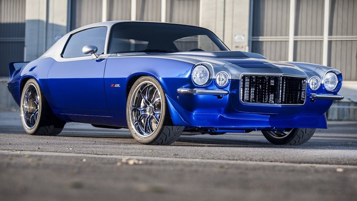 1970 Chevrolet Camaro Z28 custom blue and silver