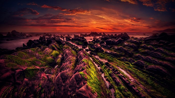 Rocky Coastline at Sunset