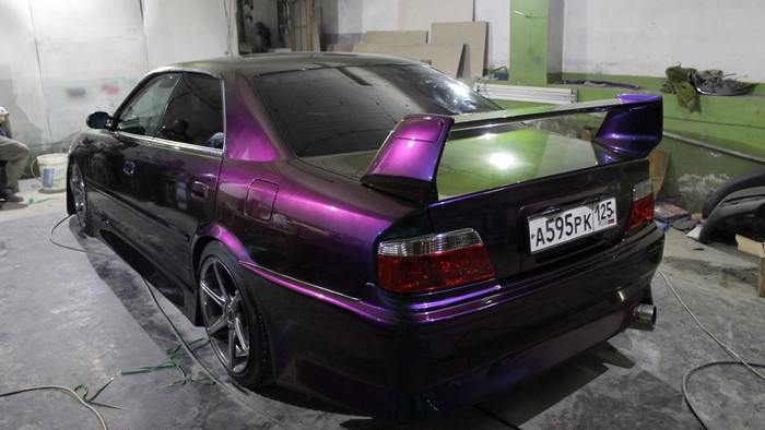 Toyota Chaser with custom paint and spoiler