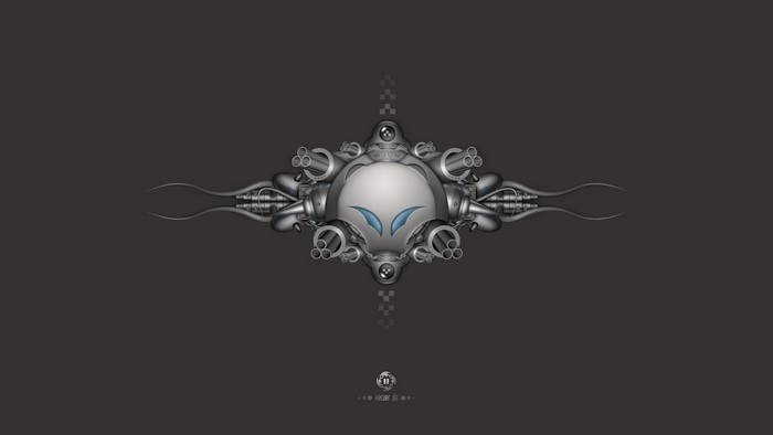 Mechanical Alien Head with Guns