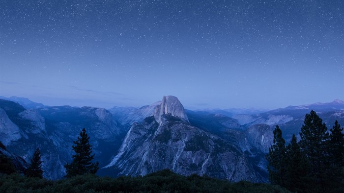 Half Dome Yosemite National Park at Night