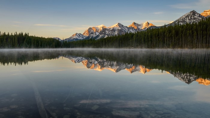 Lake Herbert Mountains and Forest Reflection
