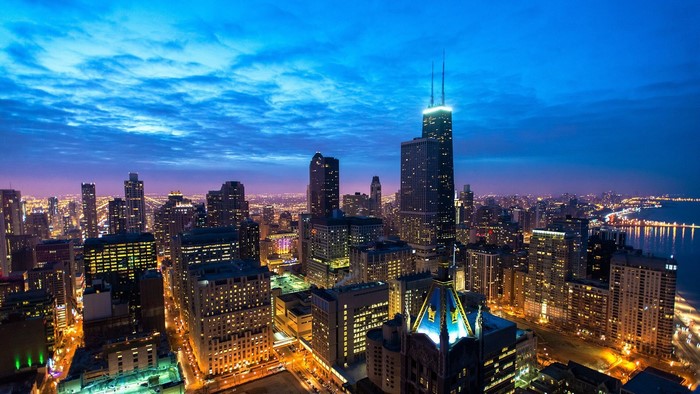 Chicago Skyline at Dusk