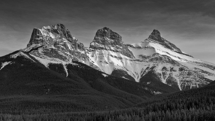 Three Sisters Mountains in Canada