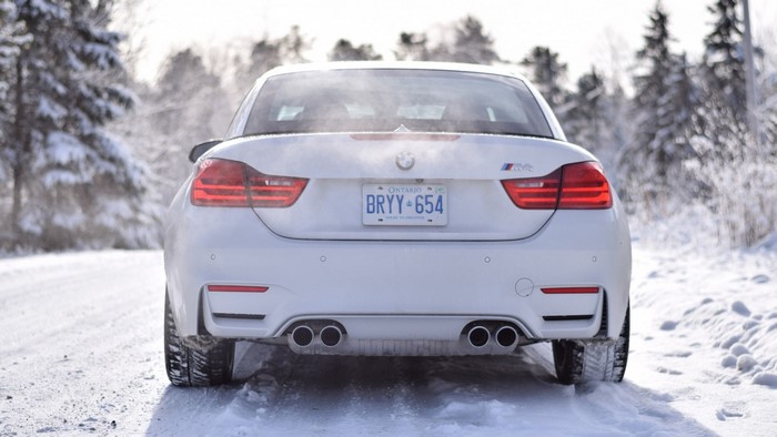 BMW M4 Convertible in Winter