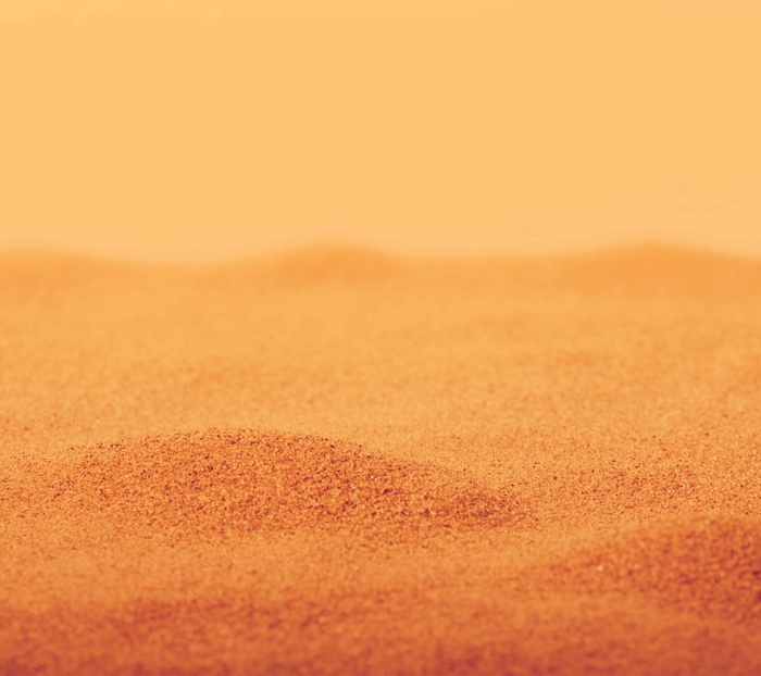 Macro shot of desert sand dunes