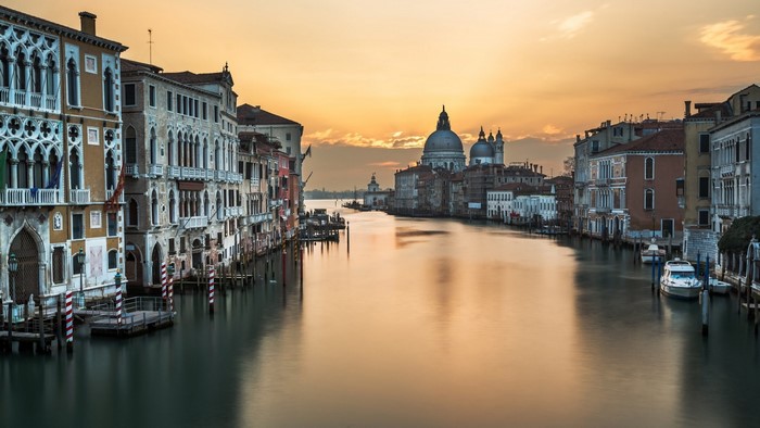 Venice Canal at Sunrise